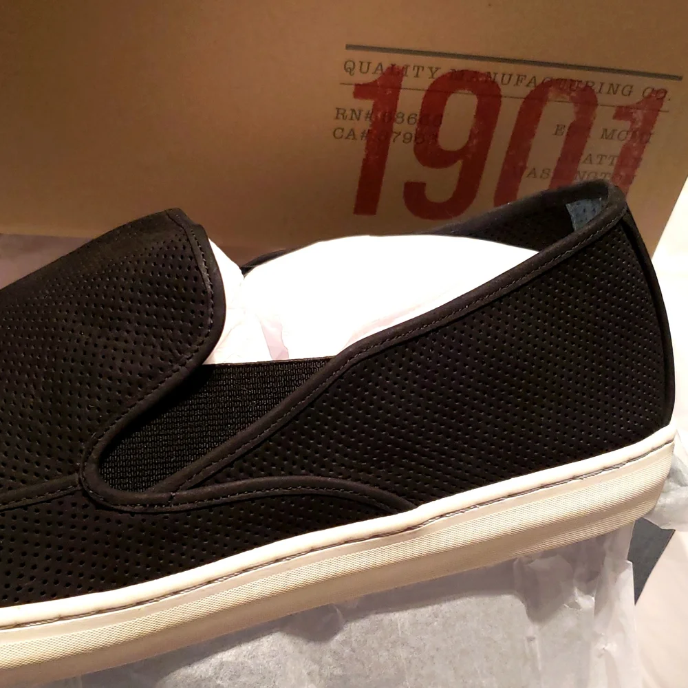 New Men's Shoes Perforated Suede Slip-On Size 11-11.5 - Picture 11 of 16